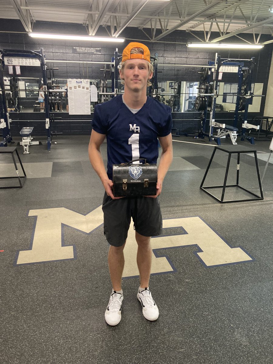 Congratulations to Zeb Stroup for our first Blue Collar Award winner of this season. He punches the clock daily. Follow his lead.
