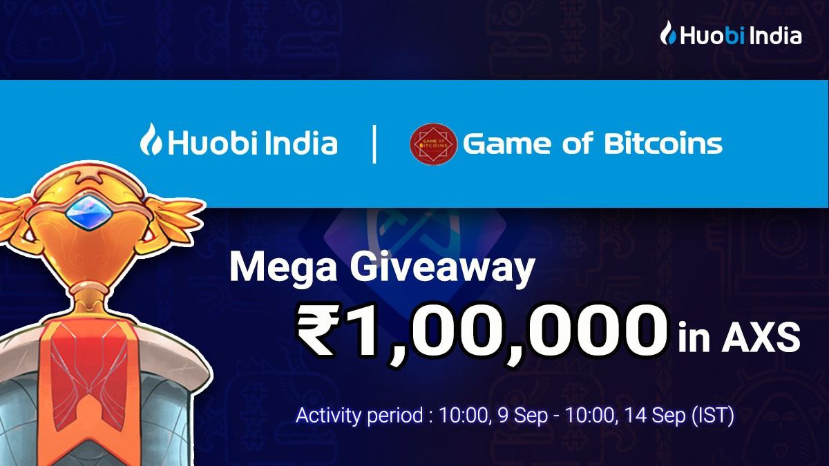 gameofbitcoin's tweet photo. Huobi India x Game of Bitcoins

₹1,00,000 Giveaway 🎁✨

Building Huobi together 🙌

Activity period : 10:00, 9 Sep - 10:00, 14 Sep (IST) 

✅ Follow @Huobi_India &amp;  @gameofbitcoin
✅ Retweet + Tag 3 Friends 
✅ Fill in Form: https://t.co/AJkz2C27gO

100 winners - Join now! https://t.co/Cqnx6LqwvW