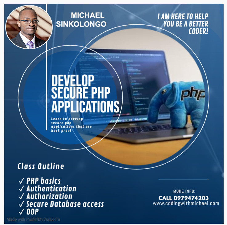 ProgramWithMike's tweet image. Onboarding is on for class 2 of the Course, DEVELOPING SECURE PHP APPLICATIONS.

 Please visit my blog and register for the class by filling in the form provided: codingwithmichael.com/?p=114
#php #coding #learnToCode #programming