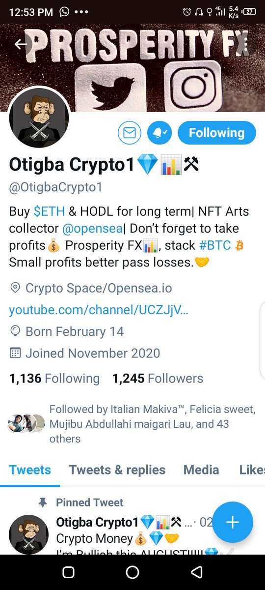 @Oloyedey4u @OtigbaCrypto1 @ShopFeets_ Following with notification ON
@PopoolaJoke4 
@Eddywayne 
@OfficialCruz02 
@Philip_Richy1 
@iam_jerry100 
Kindly follow @OtigbaCrypto1 and stay active, thanks
Cc-: @Oloyedey4u