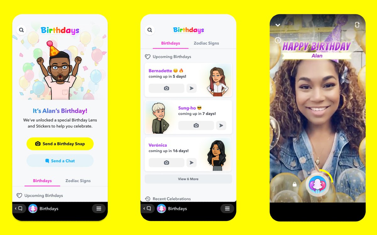 Snapchat makes it easier to track and celebrate friends' birthdays