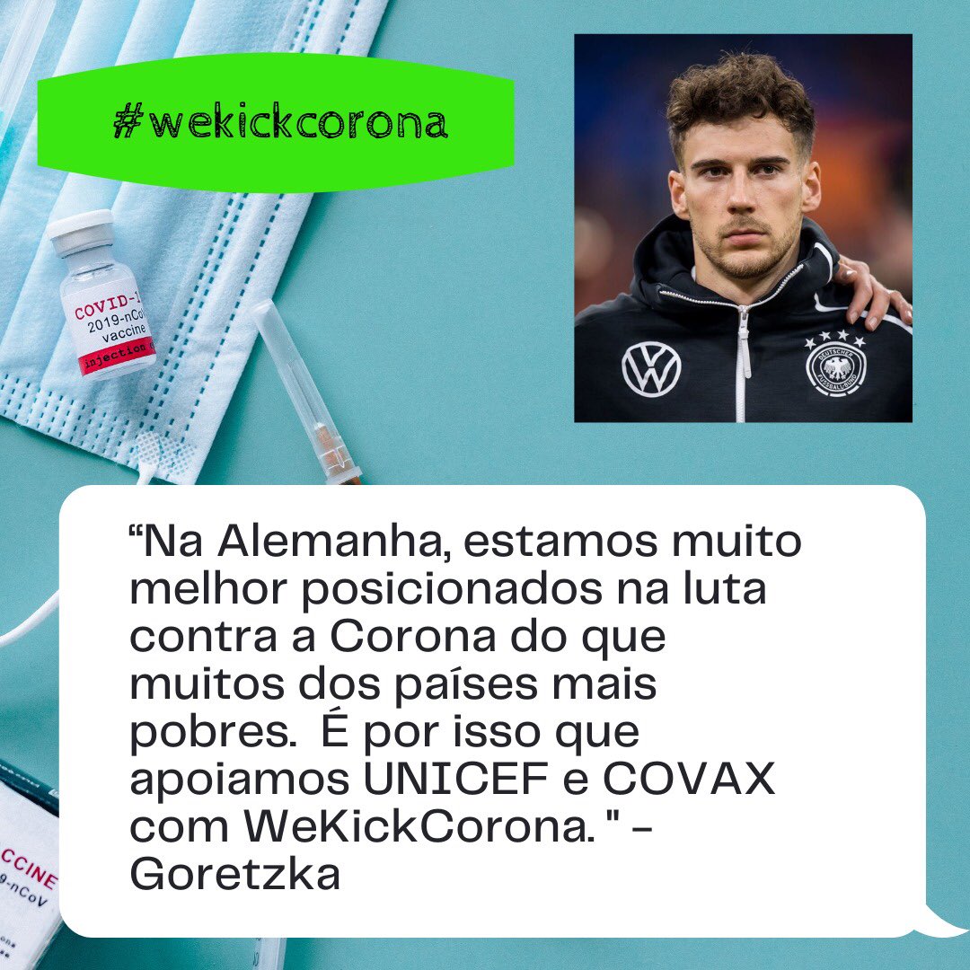 goalretzkabr's tweet photo. Goretzka e Kimmich doaram 500 mil euros para a campanha de vacinação da UNICEF, a COVAX, através da @wekickcorona. 
Orgulho dos nossos meninos! 🥰 https://t.co/N3zdLdKjWy
