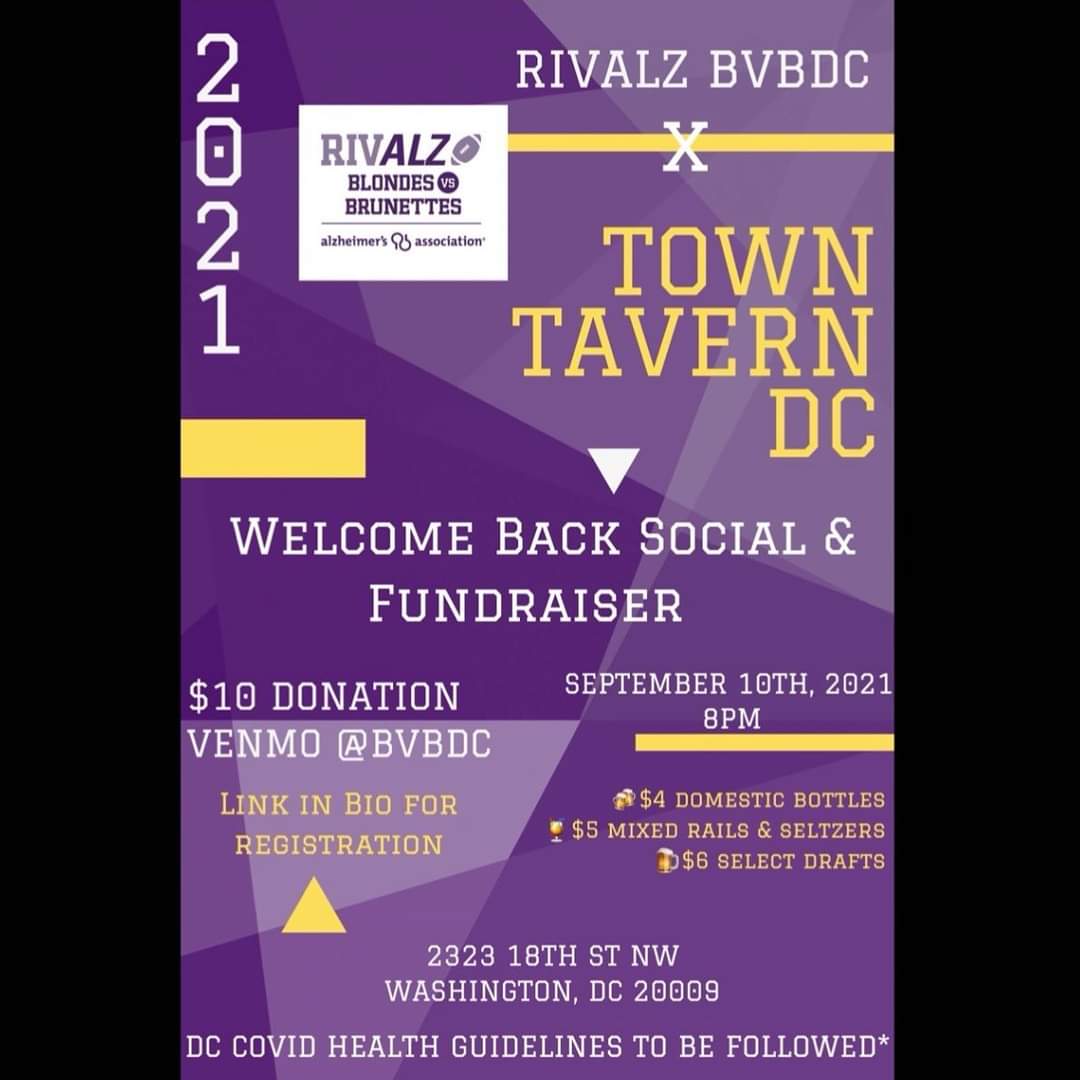 BvB_DC's tweet photo. Join us this Friday September 10th (8pm-11pm) @TownTavernDC for a welcome back social ! $10 donation gets you access to the following drink specials. Link in Bio for registration. 

Venmo: @bvbdc 

🍻$4 domestic bottles
🍹$5 mixed rails &amp; seltzers
🍺$6 select drafts https://t.co/MO753c3mtC