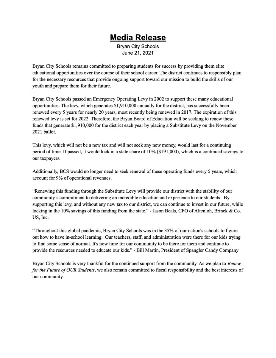 YES for Bryan Schools tweet media