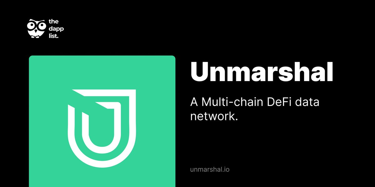 BhargaviKothari's tweet image. 🔥 @thedapplist Announces Unmarshal listed on our 🎉

@unmarshal is a chain-agnostic blockchain protocol consisting of a network of #Blockchain indexes to curate customizable data for #defieveryone applications.
#TraverseToWeb3 w/ us v2.thedapplist.com