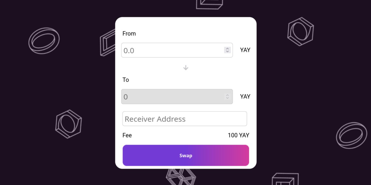 🥳  YaySwap's cross-chain bridge beta is now available to the public.

Right now you can't, but soon you will be able to acquire the Hard Blue token through <a href="/YaySwap/">YaySwap</a>
