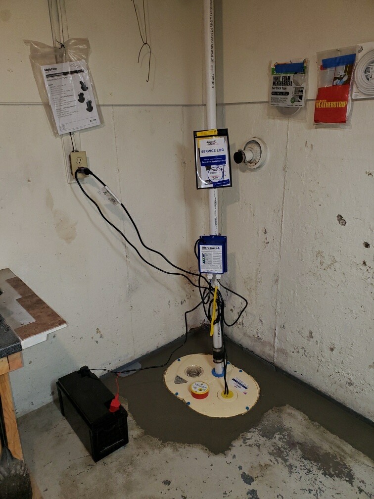 LeaderFSI's tweet image. Here is a photo of a sump pump we recently installed in Holden, MA.