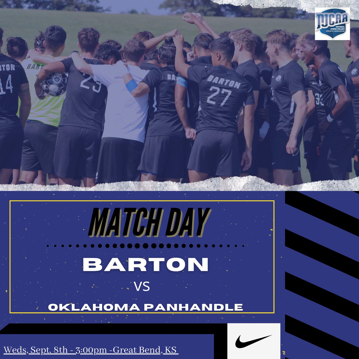 MATCH DAY!
🆚: Oklahoma Panhandle
🕑: 3:00pm
📍: Barton Soccer Complex
💻: team1sports.com/bartonsports/?…

#FAMILY