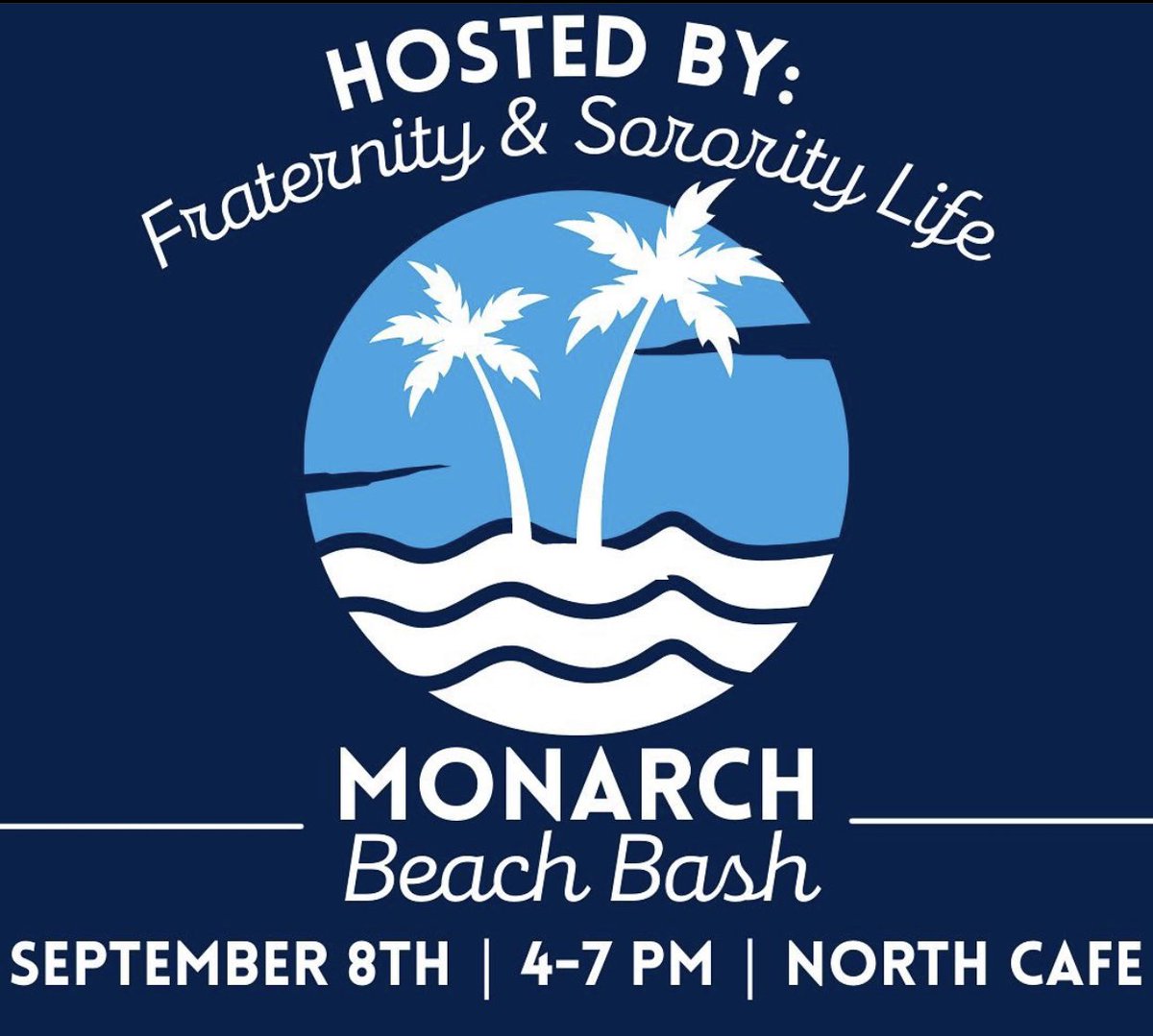 Our rush event scheduled for today has been cancelled and will be at the beach bash instead