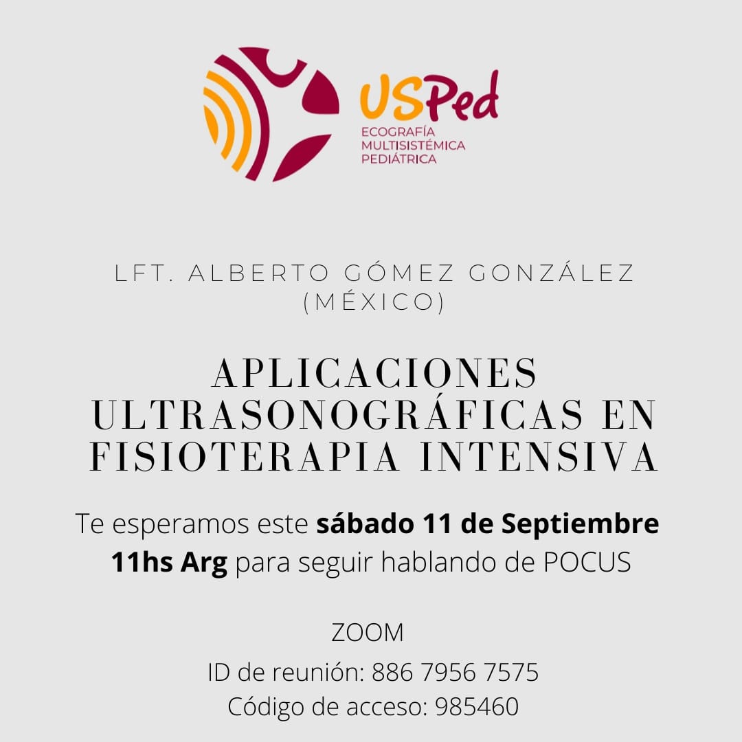 En #SabadosdePOCUS con USPed:

La Kinesiología está en #PedsICU. 💪🏻🤾🏻🧒🏻
Estará con nosotros <a href="/FisioPocus/">Alberto Gómez-González</a>  #Kinesiologo👨‍⚕️🇲🇽 que nos hablará de #POCUS en Fisioterapia Intensiva.

SÁBADO
🇦🇷🇧🇷🇺🇾 11:00
🇧🇴🇨🇱🇨🇺🇪🇨🇵🇾🇩🇴🇻🇪 10:00
🇨🇴🇲🇽🇵🇪 09:00
🇭🇳 08:00

¡Queremos verte crecer juntos!