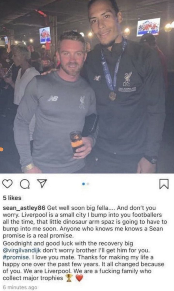 chriswatson187's tweet photo. I see VVD picked up a knock #SeanPromise incoming 😂🤣😂 https://t.co/h5bPhqRwhF