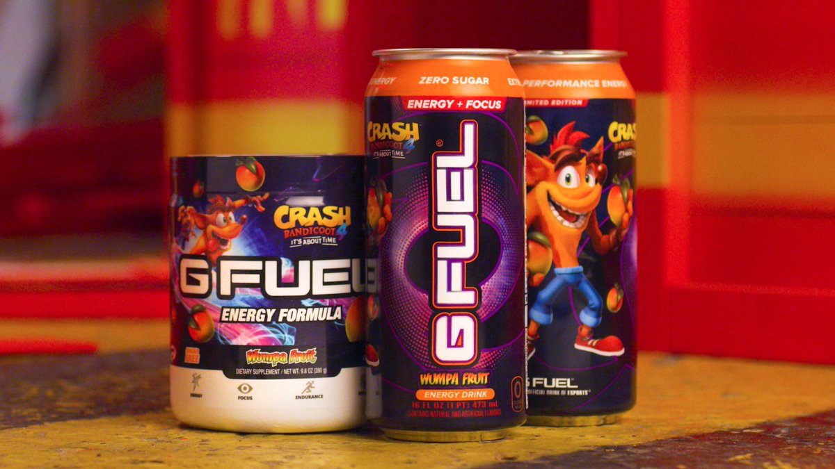 💥 "𝗟𝗜𝗞𝗘 + 𝗥𝗧 + 𝗙𝗢𝗟𝗟𝗢𝗪" to win a <a href="/CrashBandicoot/">Crash Bandicoot</a> x #GFUEL WUMPA FRUIT Tub + Can Bundle! Picking 2 winners tomorrow to celebrate #Crash25Before25!

🤪 Promo Code "CRASH25" = 25% Off (Wumpa Fruit is now also on sale)! 

🛒 𝗚𝗲𝘁 𝗬𝗼𝘂𝗿𝘀: GFUEL.ly/CrashSale