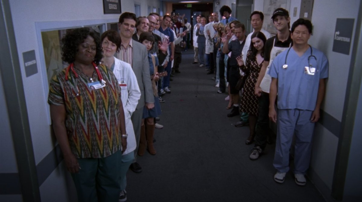 SheaSerrano's tweet photo. the final stretch of series finale of Scrubs is a fucking masterpiece — you could watch it 100 times in a row and it never loses even an ounce of its emotional power https://t.co/vY0NML3sz0