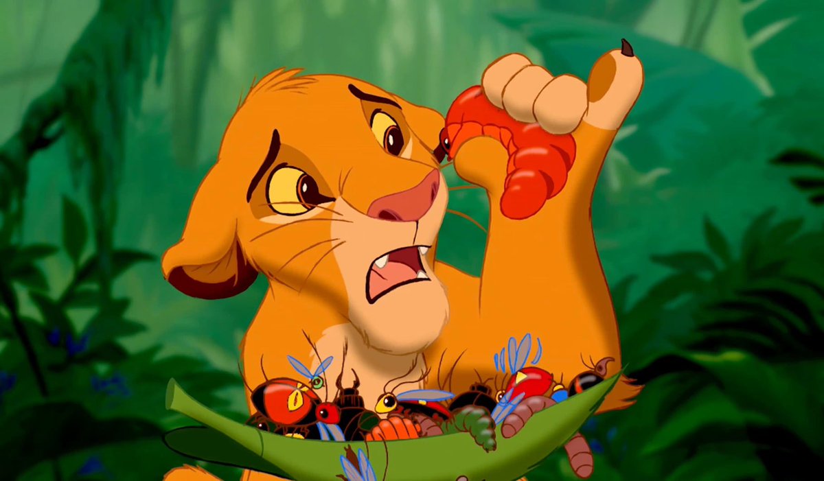 just remembered this scene from lion king and how it had me thinking that maybe bugs taste good