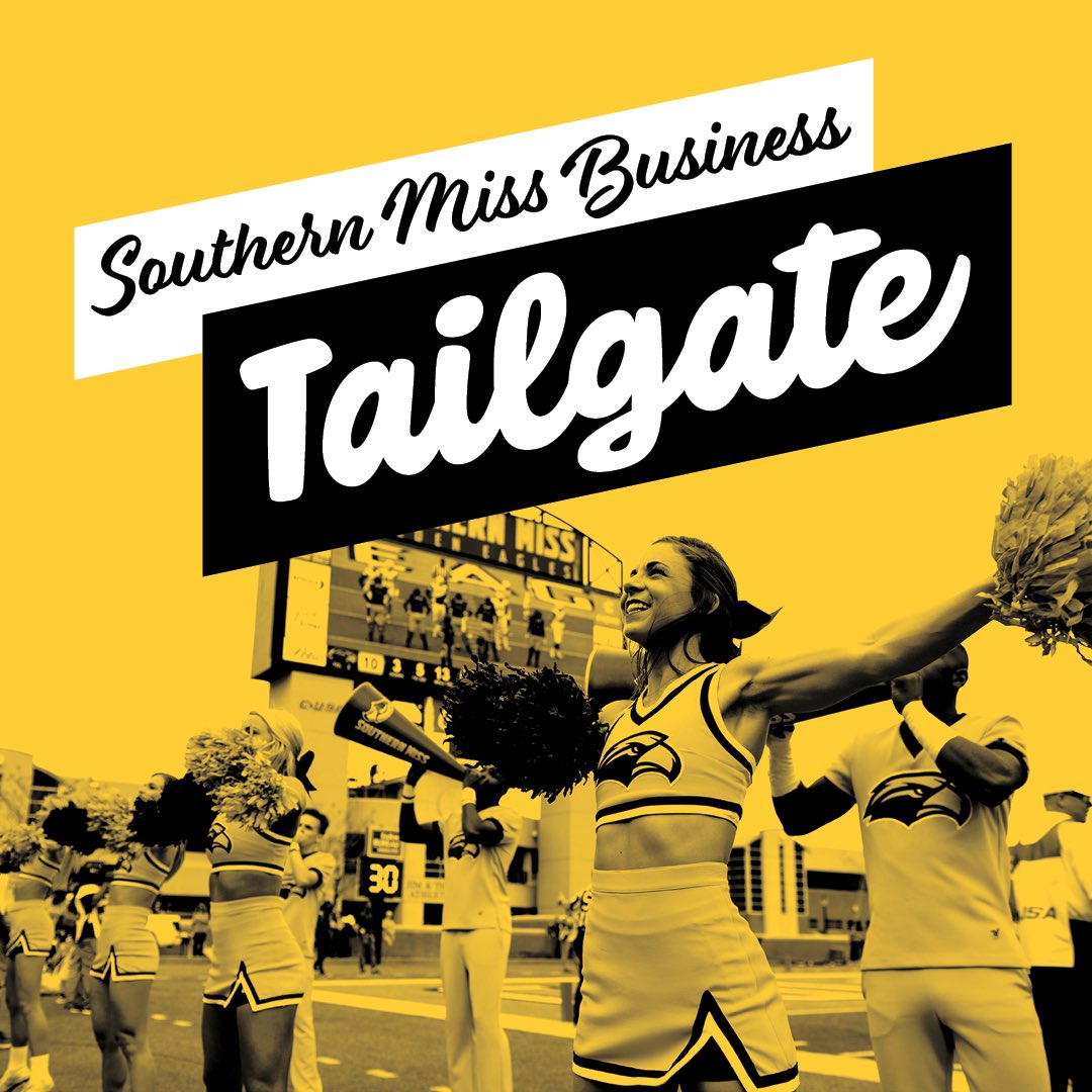 Tailgating is back, and we are so excited to enjoy the game day experience with our students, faculty, and alumni! Come by the Southern Miss Business Tailgate in the Scianna Hall Courtyard this Saturday from 3-6pm! We can't wait to see y'all there! #SMTTT #southernmissbiz
