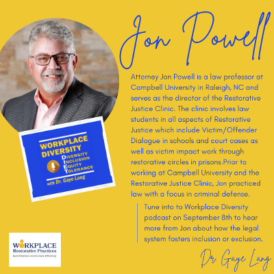 Season 2 Workplace Diversity with Dr. Gaye Lang this week: Episode 10 Jon Powell shares ways the legal system can serve to foster inclusion or exclusion 
podcasts.apple.com/us/podcast/jon…