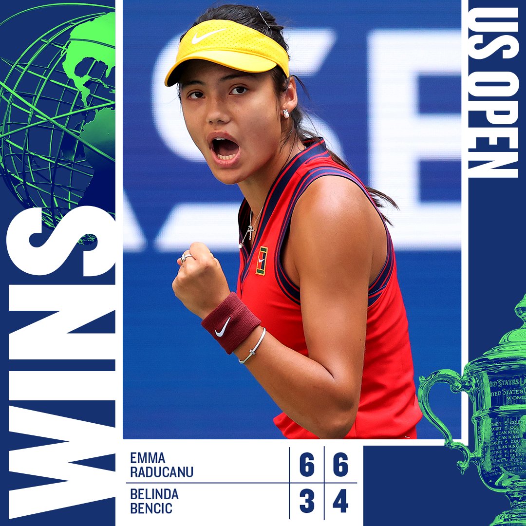 🙌 <a href="/EmmaRaducanu/">Emma Raducanu</a> IS INTO THE #USOPEN SEMI-FINALS 🙌