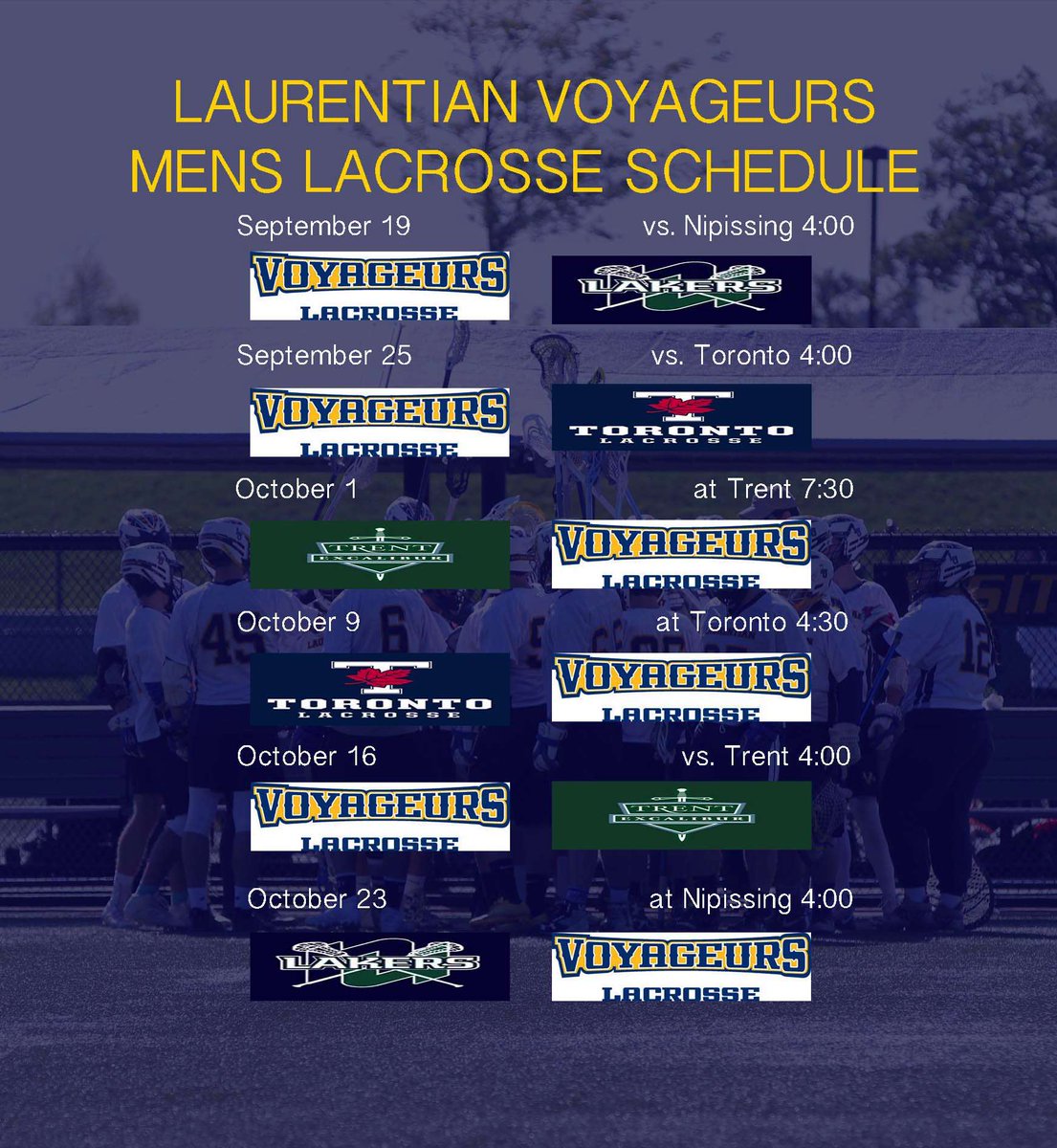 Come out and support your 2021 Laurentian Mens lacrosse team!