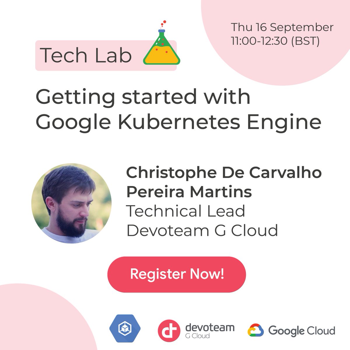 gcloud_benelux's tweet image. Time to get hands-on with Google Kubernetes Engine in this upcoming Tech Lab 🧪. Roll up your sleeves &amp;amp; join our Technical Lead Christophe and other experts for the @kubernetesio fun! 🎓
#GKE #kubernetesengine #k8s @GoogleCloudTech @gcloudpartners