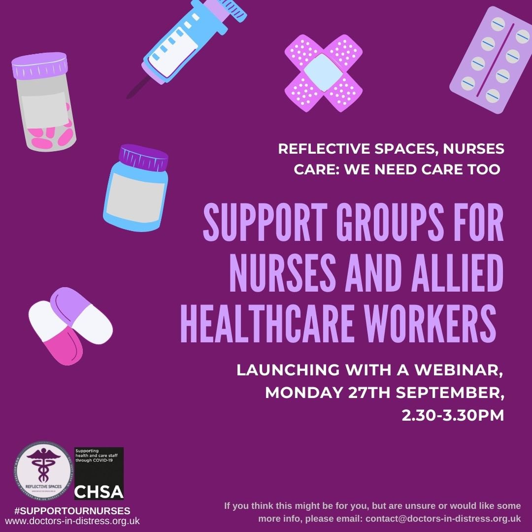 Calling all Nurses, midwives and AHPs! A reflective space, starting with a support group webinar for frontline staff, register for the event here:
eventbrite.co.uk/e/reflective-s… 

@ninamorganUHCW <a href="/nhsuhcw/">UHCW NHS Trust</a> <a href="/donnamgriffiths/">Donna Griffiths (she/her) 💙</a> <a href="/clare_pheasant/">Clare Pheasant 💙 (She/ Her)</a> @Gaynora