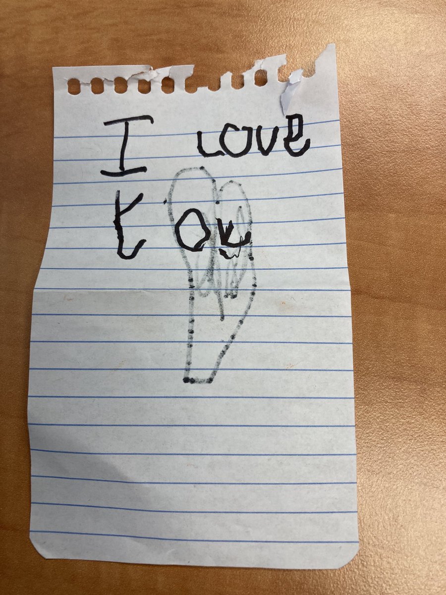 Working hard to form relationships with students at my new school.  A young lady handed this note to me as she got off of the bus.  What a great gift?  ⁦<a href="/principalsinact/">principalsinaction</a>⁩ ⁦<a href="/momsasprincipal/">momsasprincipals</a>⁩