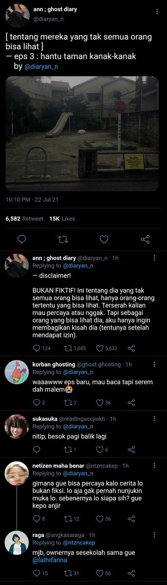 mengjungsu's tweet image. [ tentang mereka yang tak semua orang bisa lihat ]

tw // horror
— lhc au, sequel of qrt ghaib is not always creepy