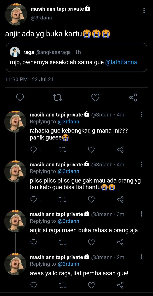 mengjungsu's tweet image. [ tentang mereka yang tak semua orang bisa lihat ]

tw // horror
— lhc au, sequel of qrt ghaib is not always creepy
