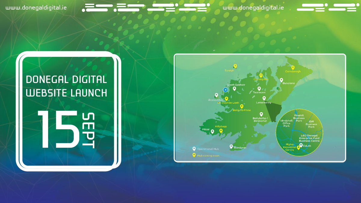 DonegalDigital's tweet image. 💫 Join us on the 1⃣5⃣ September, from 2:00 to 2:30 PM, and discover the new #DonegalDigital website!
✅ Donegal Digital's key actions
✅ Donegal Digital Innovation Hub's opportunities with @donegalcouncil Chief Executive
✅ Much more!
Register: teamworker.ernact.eu/INV/URS?dip=84…