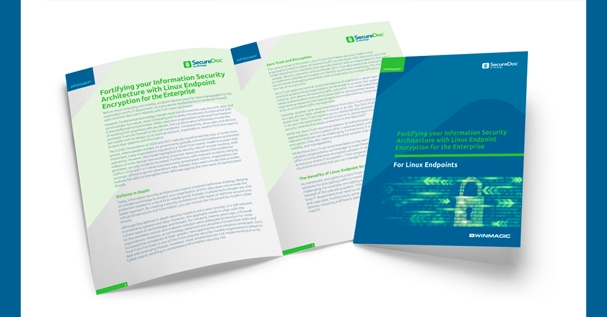 WinMagic's tweet image. Want to learn the benefits of Encrypting Linux Endpoints? Hint: there are many.

Download our free #whitepaper and get to know the advantages #SecureDoc for Linux offers.

Sign up to get our free whitepaper today: bit.ly/3fuTvTk