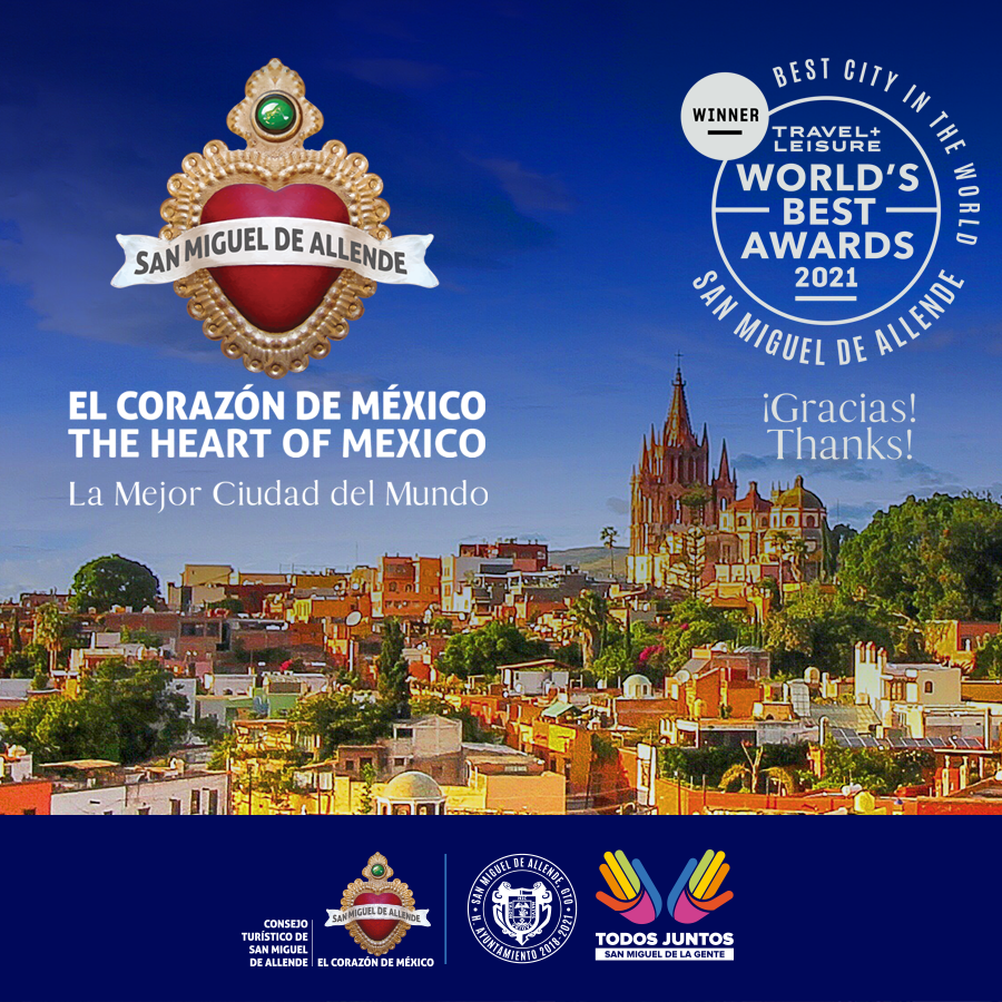 turismo_sma's tweet photo. Hoy los lectores de 
@TravelLeisure reconocen nuevamente a #SanMigueldeAllende como la mejor ciudad del mundo.  https://t.co/5MnCC8lkv8 

#ElCorazóndeMéxico #BestCitySMA #TLToast #TLWorldsBest 
@Guanajuato_mex @visitmexico @GobSMA https://t.co/OcDvPgZ3ki