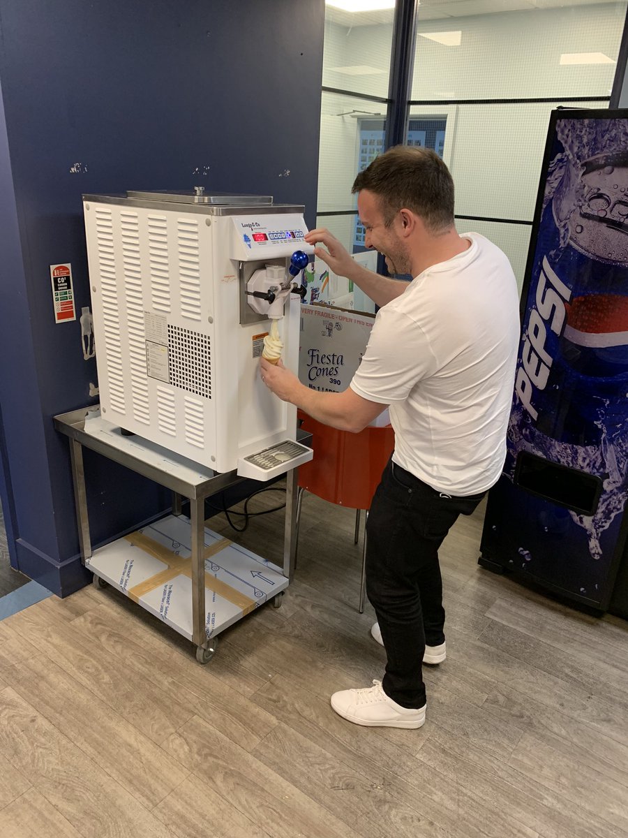 One of our clients was kind enough to send us a Mr Whippy machine to enjoy during the hot weather! Safe to say we’ve taken full advantage #Logistics #icecream