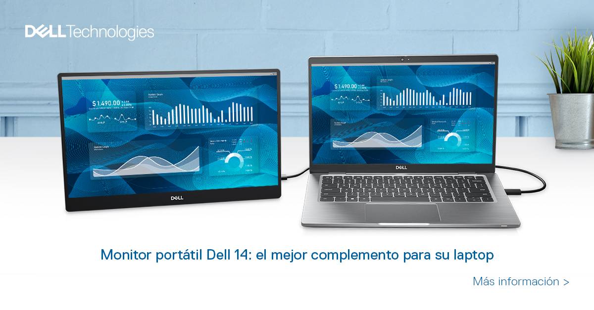 Cadgrafics's tweet photo. Monitor portátil Dell 14: el mejor complemento para su laptop. 
Más información > https://t.co/SmoI2stBBN https://t.co/Z5EMcumM0J