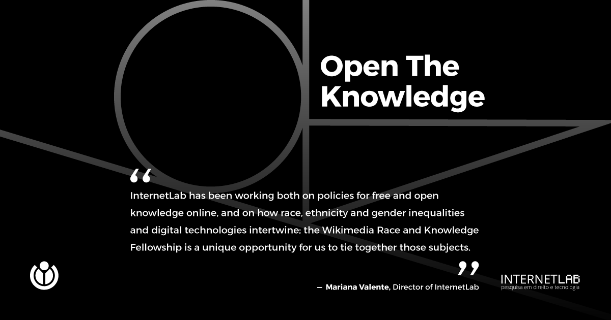 The <a href="/internetlabbr/">InternetLab</a> in Brazil will create a fellowship to research the impact of systemic racism and digital access for African descendants in Brazil, explore the most pressing barriers to the participation of Black people in knowledge online, &amp; more. (5/9) medium.com/freely-sharing…