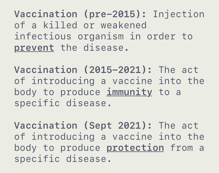 Thomas Massie na Twitterze: "Sprawdź ewoluującą definicję "szczepień" @CDCgov. Byli zajęci w Ministerstwie Prawdy: https://t.co/4k2xf8rvsL" / Twitter