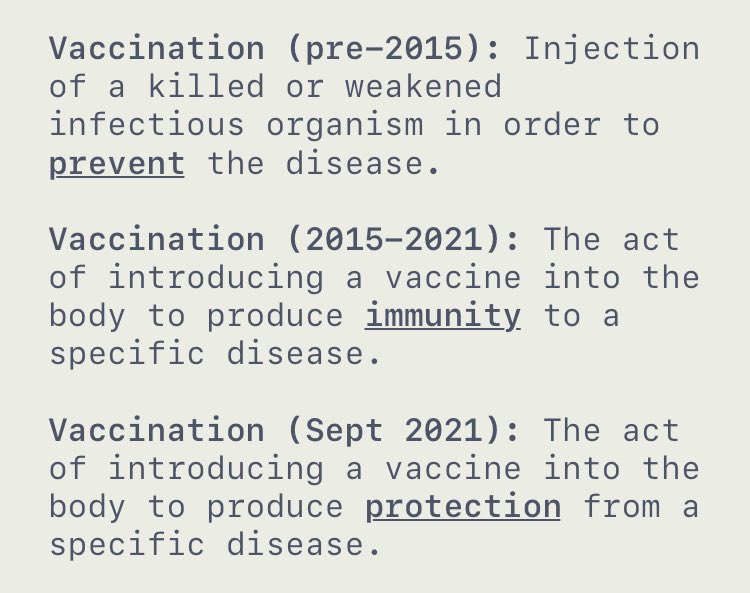 Thomas Massie na Twitterze: "Sprawdź zmieniającą się definicję @CDCgov "szczepienia". Byli zajęci w Ministerstwie Prawdy: https://t.co/4k2xf8rvsL" / Twitter