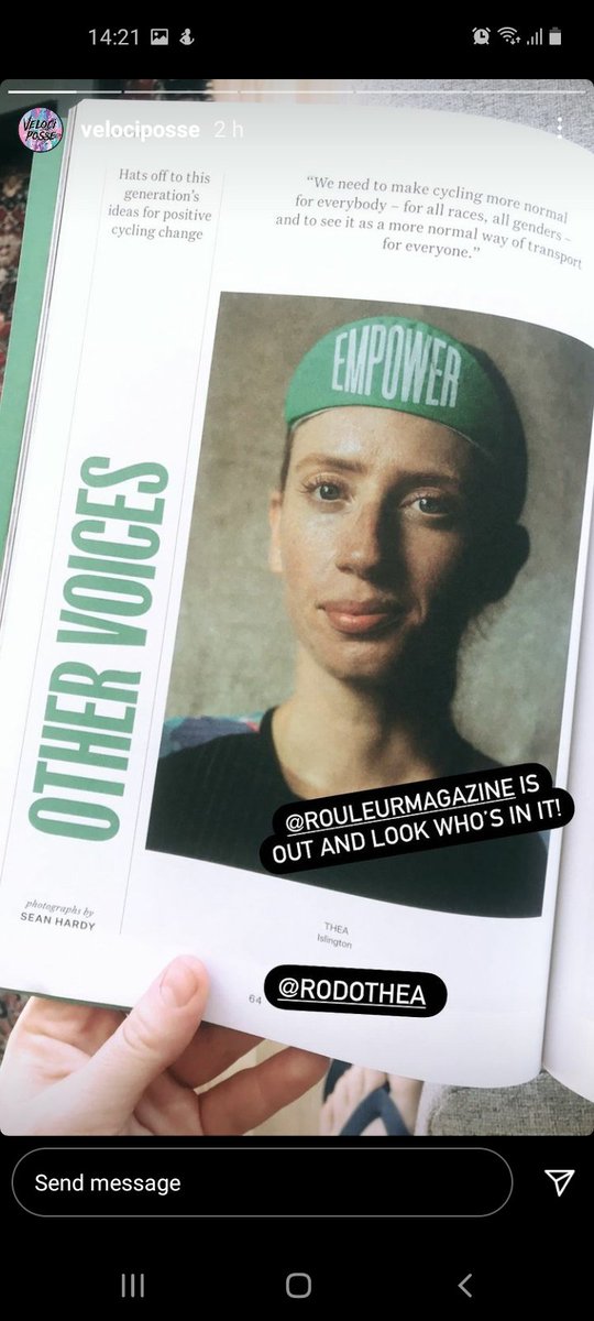 Sandy 💜💙❤ 🏳️🌈 Ally She/Her 🏴🇪🇸 (@sullivansa1) on Twitter photo " Hats off to this generation's ideas for positive cycling change".....
Great to see <a href="/velociposse/">Velociposse</a> members highly featured in the current edition of Roleur Magazine produced by <a href="/Andymcgra/">Andy McGrath</a> and his team.
"We need to make cycling more normal for everybody..." " Hats off to this generation's ideas for positive cycling change".....
Great to see <a href="/velociposse/">Velociposse</a> members highly featured in the current edition of Roleur Magazine produced by <a href="/Andymcgra/">Andy McGrath</a> and his team.
"We need to make cycling more normal for everybody..."