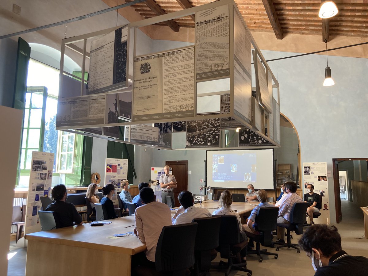 EUI_HistArchEU's tweet photo. Welcome ⁦@CIVICA_EU⁩ summer school participants! So pleased to introduce you to the Historical Archives of the EU… https://t.co/pqKQeqkAFP