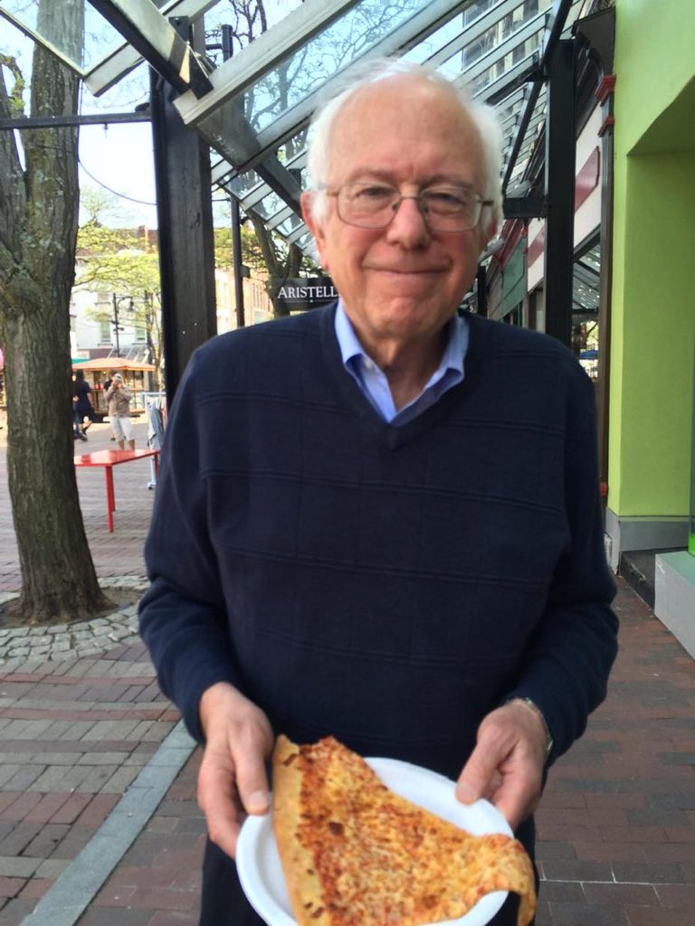 Happy birthday to this pizza legend, mr bernie sanders!!!! 