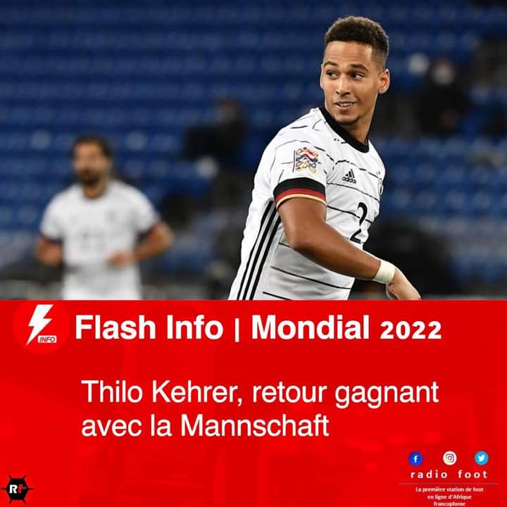 Footci's tweet image. 🔴#Mondial 2022| Du PSG à la "Mannschaft". #Thilo Kehrer, régulièrement aligné en défense centrale à Paris, fait cette semaine un retour remarqué en sélection allemande et prend date pour le Mondial-2022, après avoir manqué l'Euro, non convoqué par #Joachim Löw.
