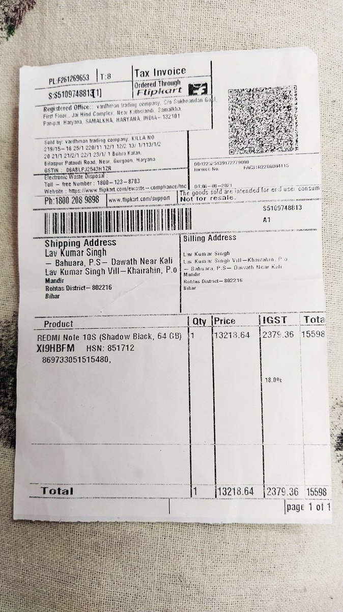 lavsingh90's tweet photo. @Kailash73496149 @_Kalyan_K @flipkartsupport @Flipkart @ZeeNews @narendramodi @PMOIndia @BandBajaateRaho @flipkartsupport @consumerforum_ @Kailash73496149 @_Kalyan_K @PMOIndia  already complaint on 1 sep 2021 to consumer helpline portal, but they also not provided solution yet. Flipkart has closed the issue. But still my flipkart account has been blocked and not refunded my amounts. https://t.co/6jtqHMOvSW