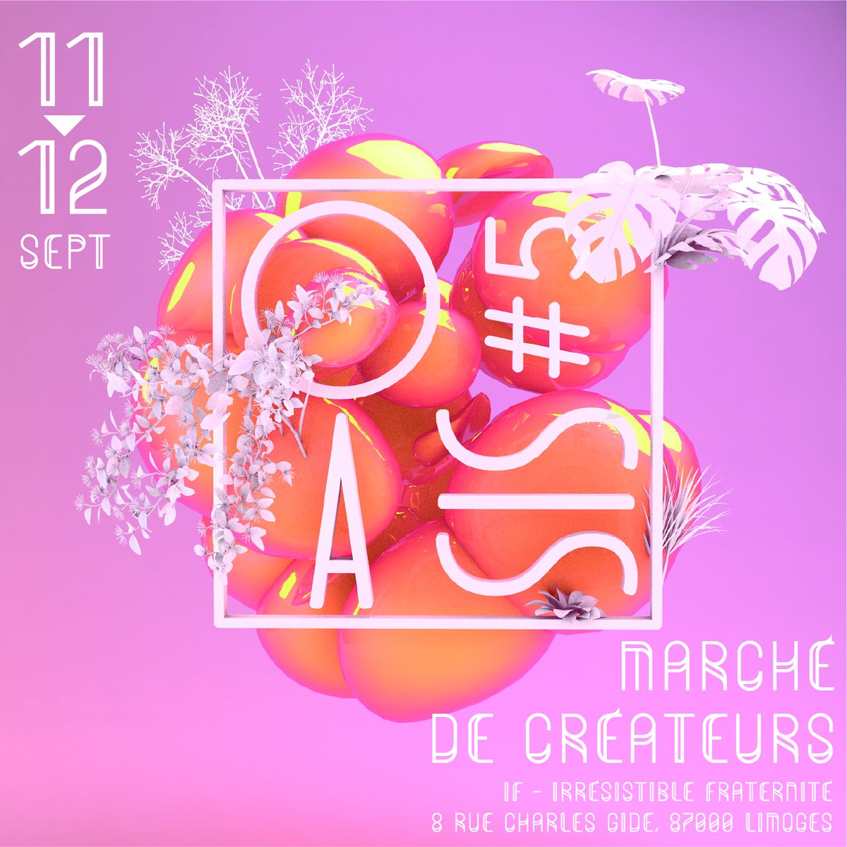 RDV ce week-end à Limoges !!!
Je serai au Marché de créateurs OASIS #5, organisé par 
<a href="/asso748/">748</a> dans l’enceinte du jardin de l’Irrésistible Fraternité au 8 rue Charles Gide
On vous attends nombreux ;) samedi 11h-19h et dimanche 11h-17h30

#Limoges #illustration