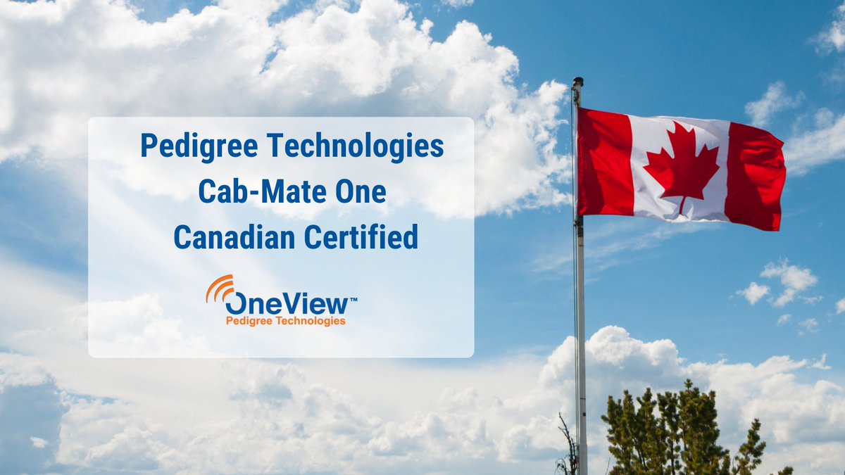 PedTech's tweet image. Pedigree Technologies&apos; Cab-Mate One ELD solution is among the first to attain their Canadian certification. Read more about the Canadian certification process and our Cab-Mate One ELD: bit.ly/3zT7YRn
#canadianeld #ELDSolution #ELD