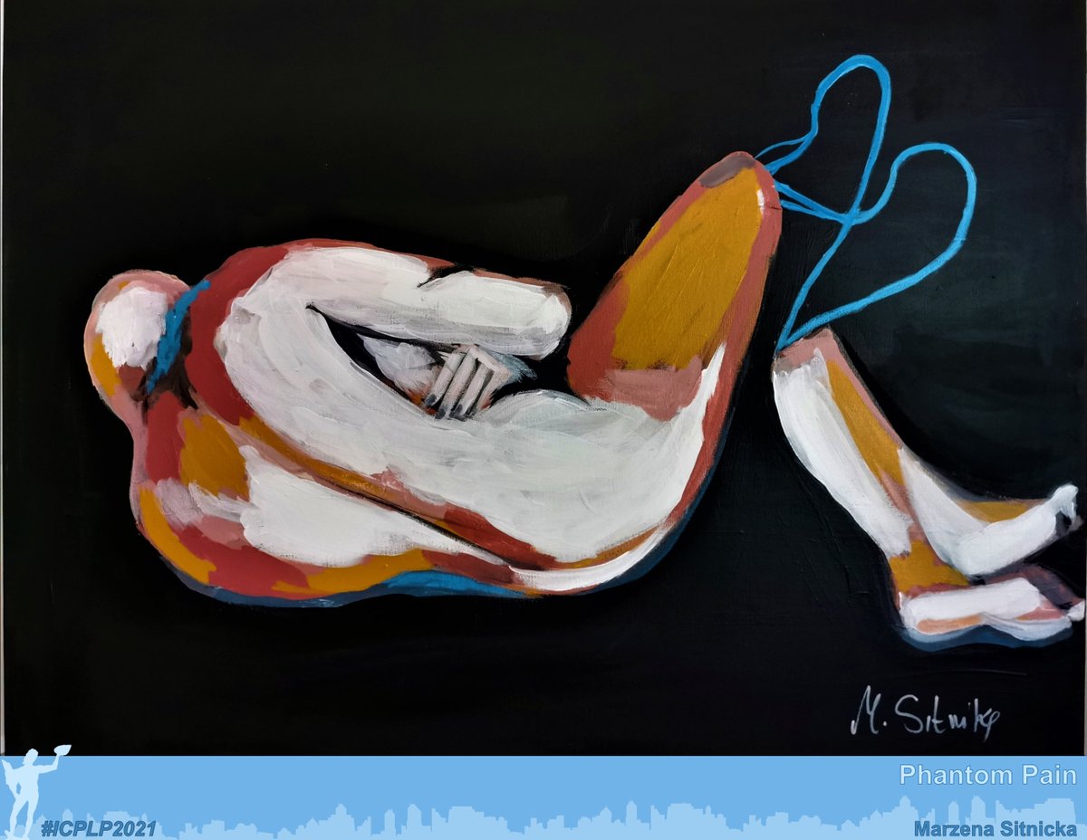 ICPLP2021's tweet photo. At the closing ceremony of #ICPLP2021 the winner of the art contest "Illustrate Phantom Limb Pain" was announced.

The winner is Ida Lindbäck with her art piece "Let Go"!

The runner up in the contest was Marzena Sitnicka with the illustration titled "Phantom Limb Pain" https://t.co/qu0GrzOn69