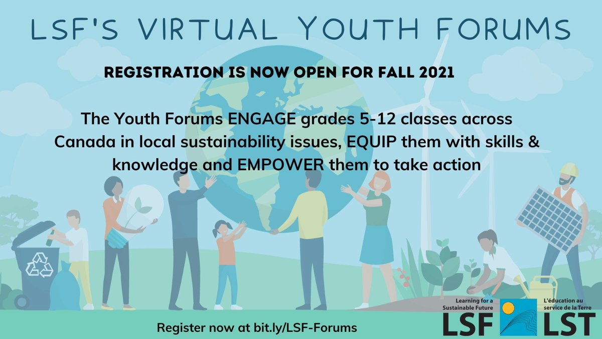 LSF_LST's tweet photo. Our Climate &amp; Sustainability Youth Forums are back! We’re inviting classes in Canada to participate in a series of workshops that will empower students with skills &amp; knowledge to TAKE ACTION. Check out what last year’s teacher had to say &amp; register today: https://t.co/kIOkPTuA4A https://t.co/Ca10VbK64m