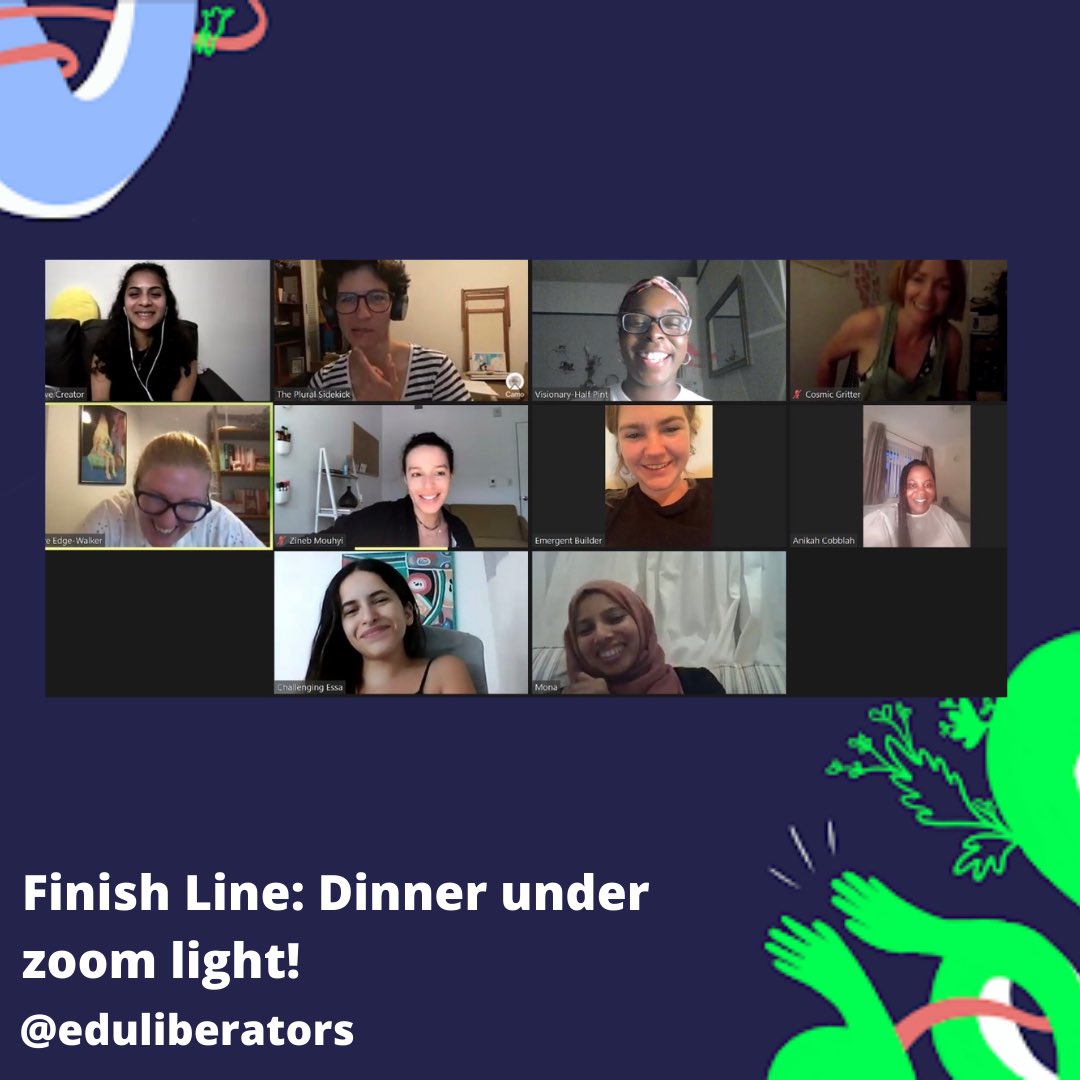 eduliberators's tweet photo. Yesterday evening we regrouped to celebrate our journey! We made space for reflection, peer feedback, storytelling, laughter and planning the next steps of our journey 🎉 https://t.co/trDH8hrNkS