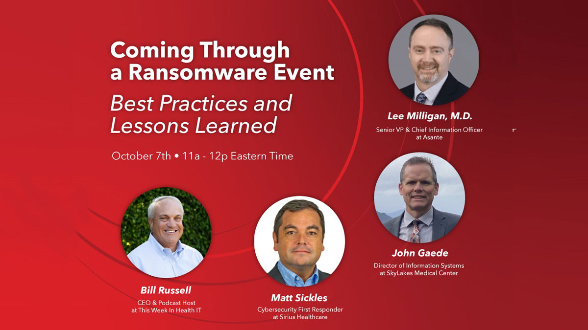 Sky Lakes Medical Center shares insights and lessons learned from their October 2020 breach in this live webinar. Reserve your spot now. okt.to/4hGElr