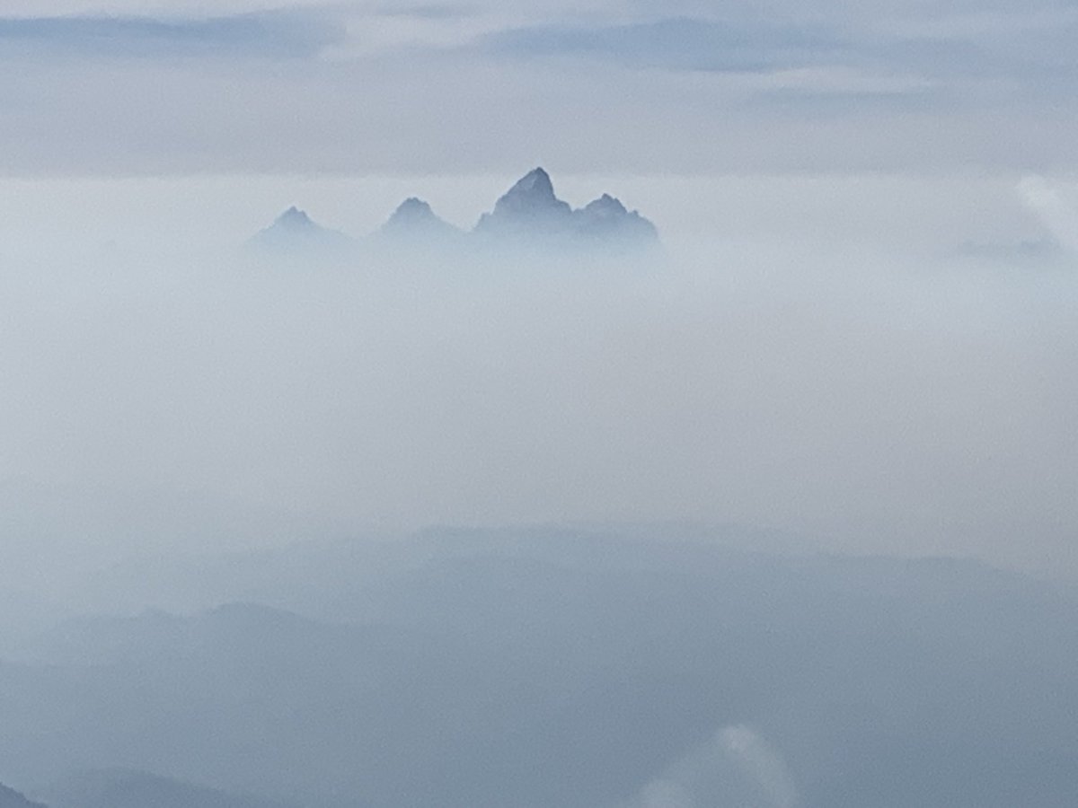 I took this shot over Wyoming at about 13,000 ft. Smoke from the wildfires continues to blanket the West. You can breathe clear air by climbing the Tetons…