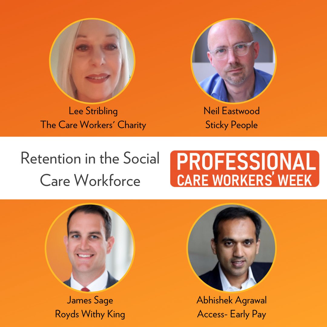 ‘I am excited to be joining <a href="/CareWorkersFund/">The Care Workers' Charity 🧡</a>
 #PCWWEEK21 panel on ‘Maintaining Retention in the Sector’ at 2pm on 9th September! Join me, and sign up now.’