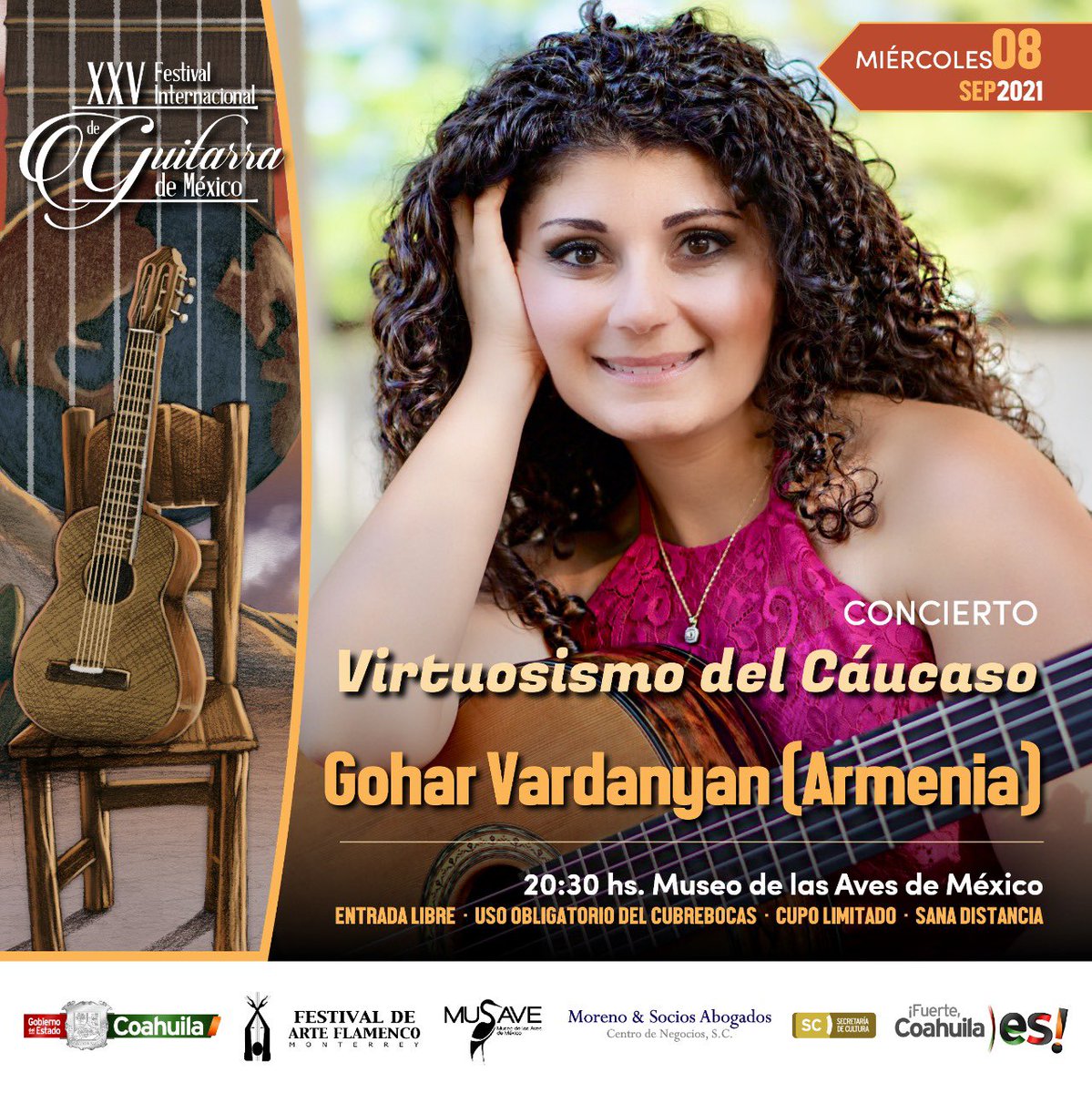 El día de hoy miércoles 8 de septiembre, continúa disfrutando de la programación del XXV Festival Internacional de Guitarra. 

¡Acompáñanos del 4 al 11 de septiembre!

<a href="/CulturaCoahuila/">SC COAHUILA</a> <a href="/FIGMexico/">FIGMéxico</a>