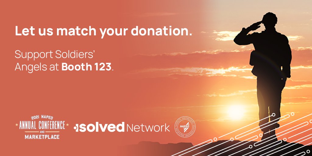isolvedhcm's tweet image. Headed to #NAPEO21? Make your charitable donation to @soldiersangels at Booth 123 to double your impact! #isolvedNetwork will match all donations made at our booth up to $2K! 
isolved.co/3yRj9bU